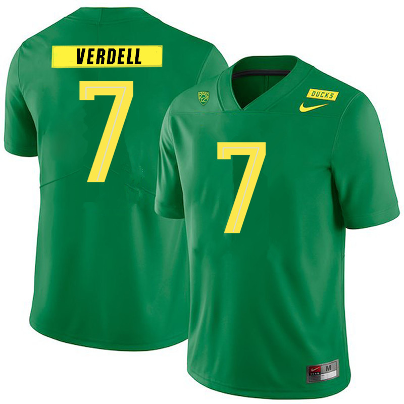 2019 Men #7 CJ Verdell Oregon Ducks College Football Jerseys Sale-Green